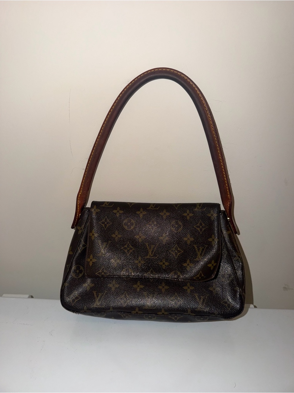 Louis Vuitton Monogram Shoulder Bag in Dark Brown
